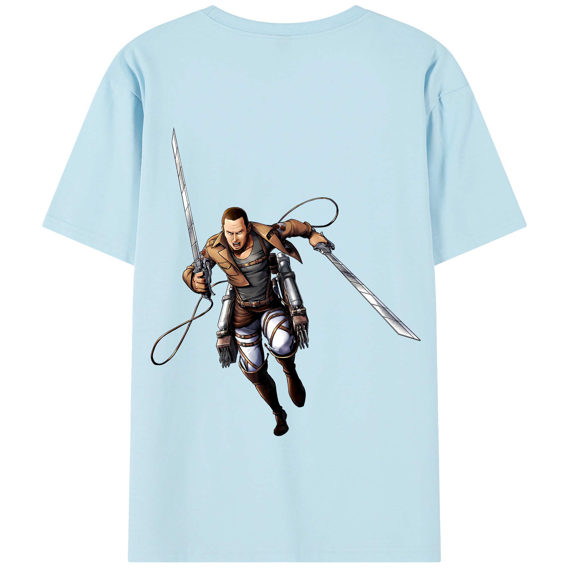 （画像用） 進撃の巨人 Attack on Titan 綿100％半袖Tシャツ（背面プリント）